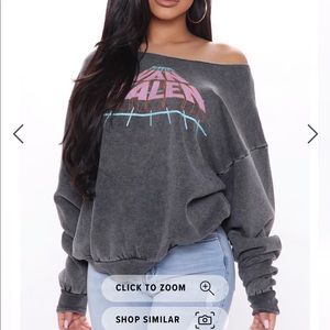 Fashion Nova x Van Halen wash Sweatshirt